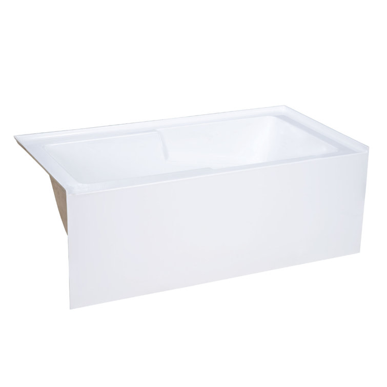 Voltaire Bisque Acrylic 54" x 30" Alcove Bathtub with Apron