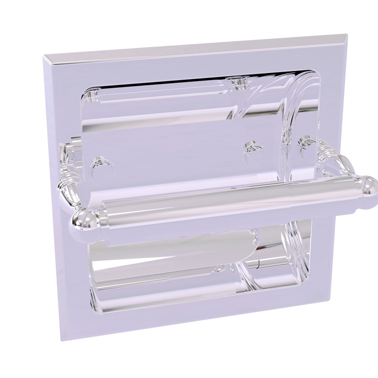 Polished Chrome Recessed Wall Mounted Toilet Paper Holder