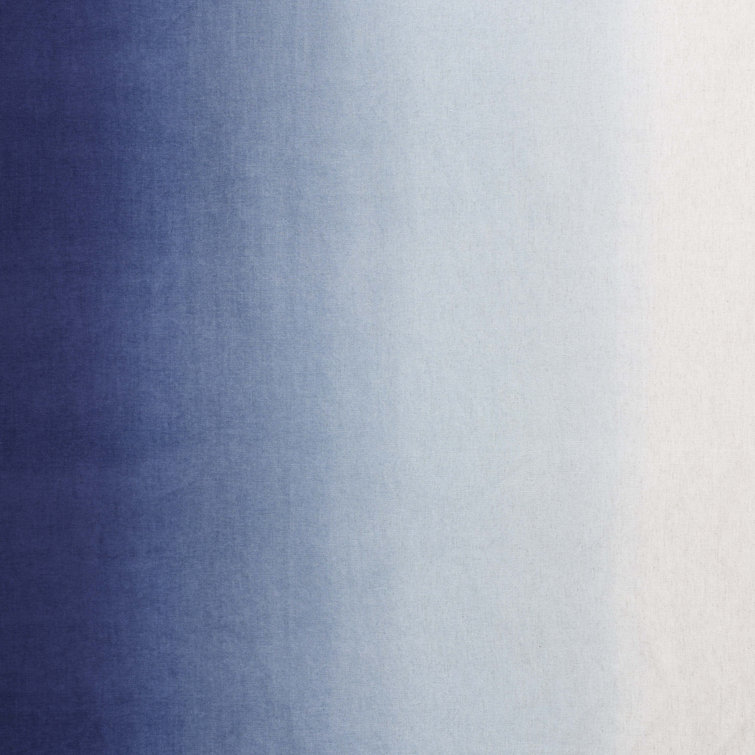 Cielo Gradient Navy Blue Linen Upholstery Fabric