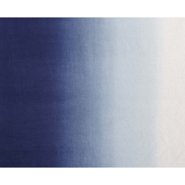 Cielo Gradient Navy Blue Linen Upholstery Fabric