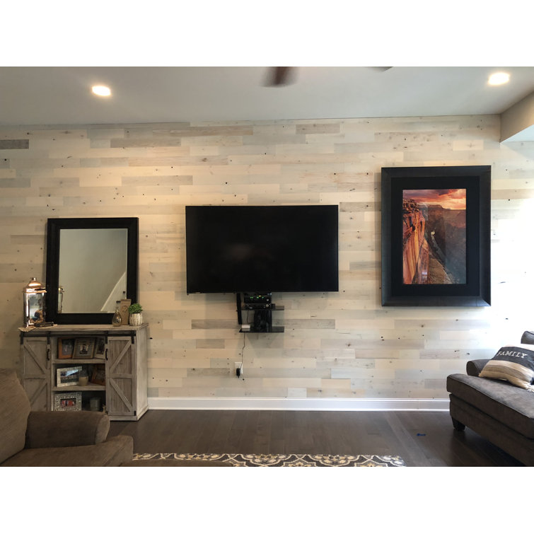 Coastal White Reclaimed Wood Peel & Stick Wall Planks