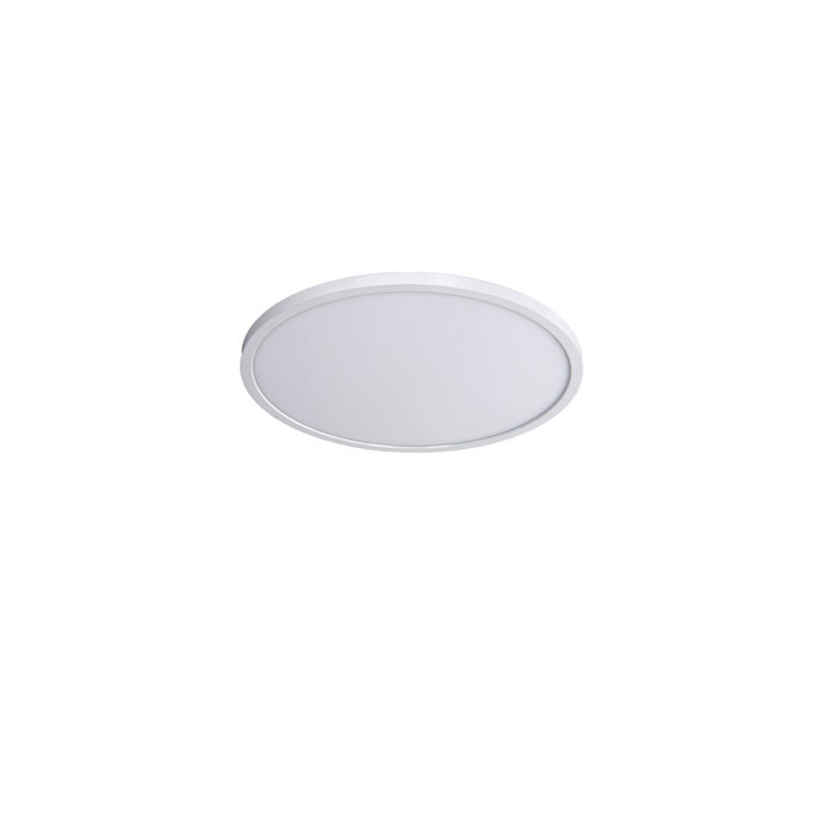 White Round 11" Glass LED Flush Mount Light