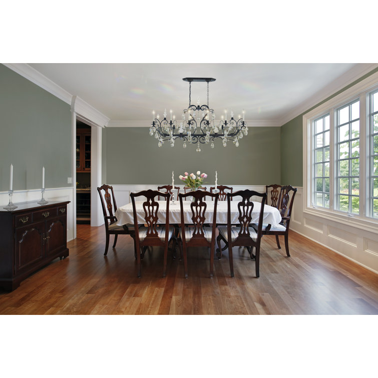 Renaissance Black 13-Light Traditional Chandelier with Clear Heritage Crystal