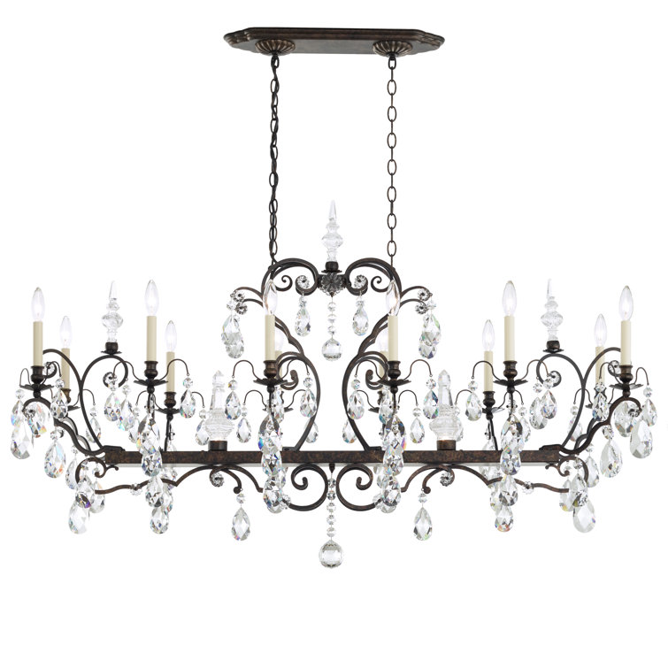 Heirloom Bronze Renaissance 13-Light Chandelier with Clear Heritage Crystal