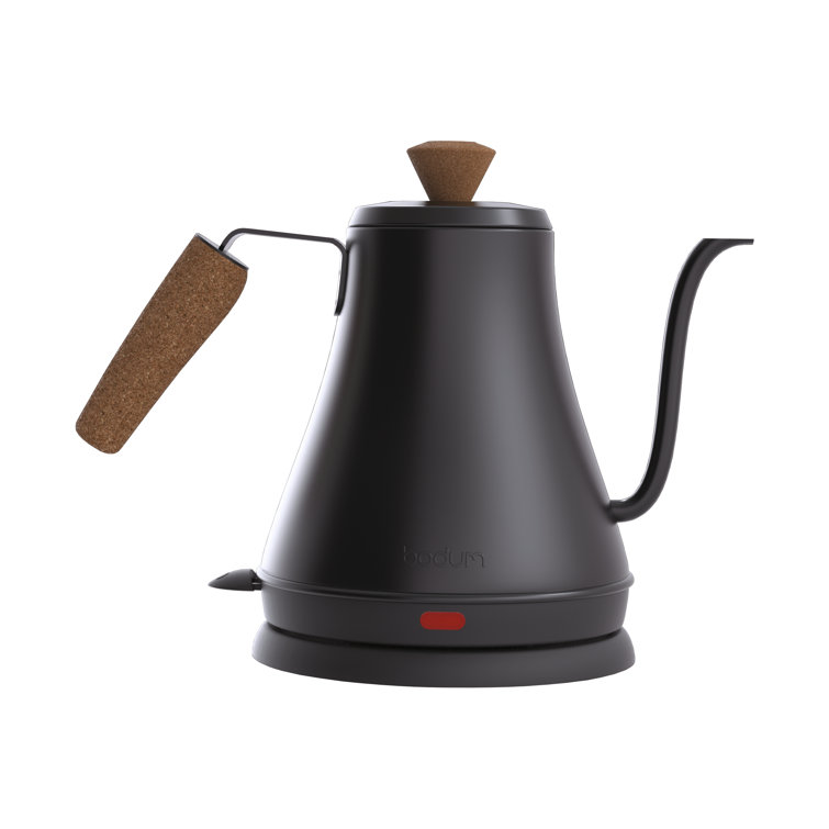 Matte Black Stainless Steel Gooseneck Electric Kettle, 27 Ounce