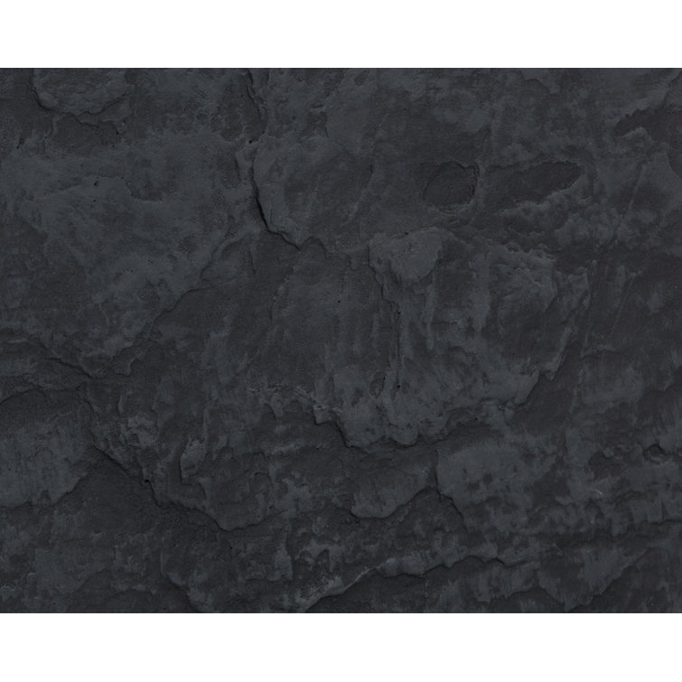 Black Slate Effect Square Concrete End Table