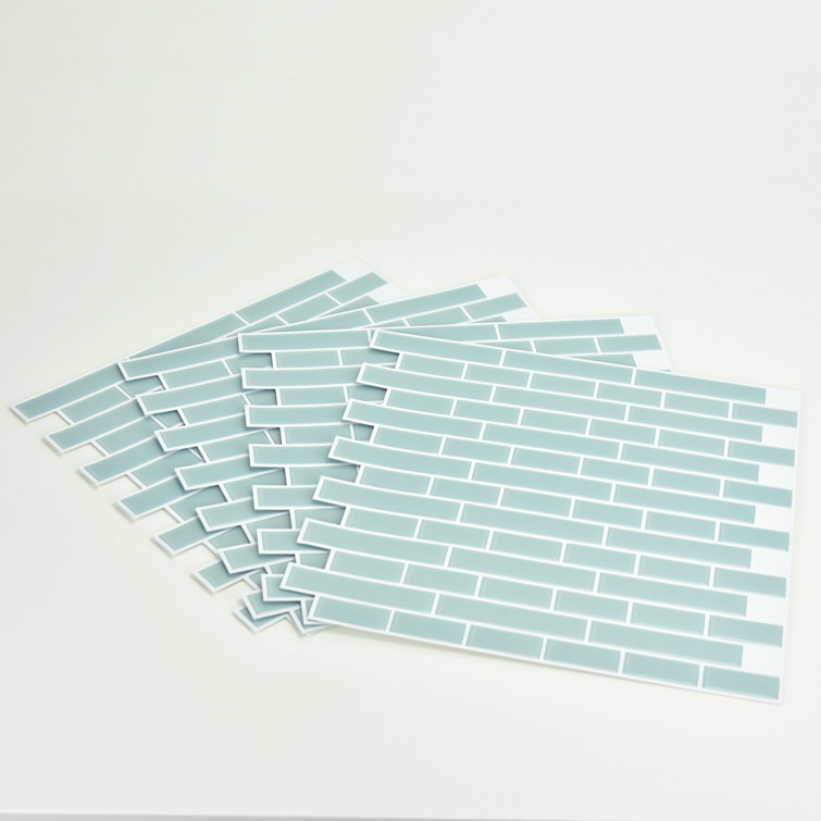 10.5'' W x 10.5'' L PVC Peel and Stick Subway Tile
