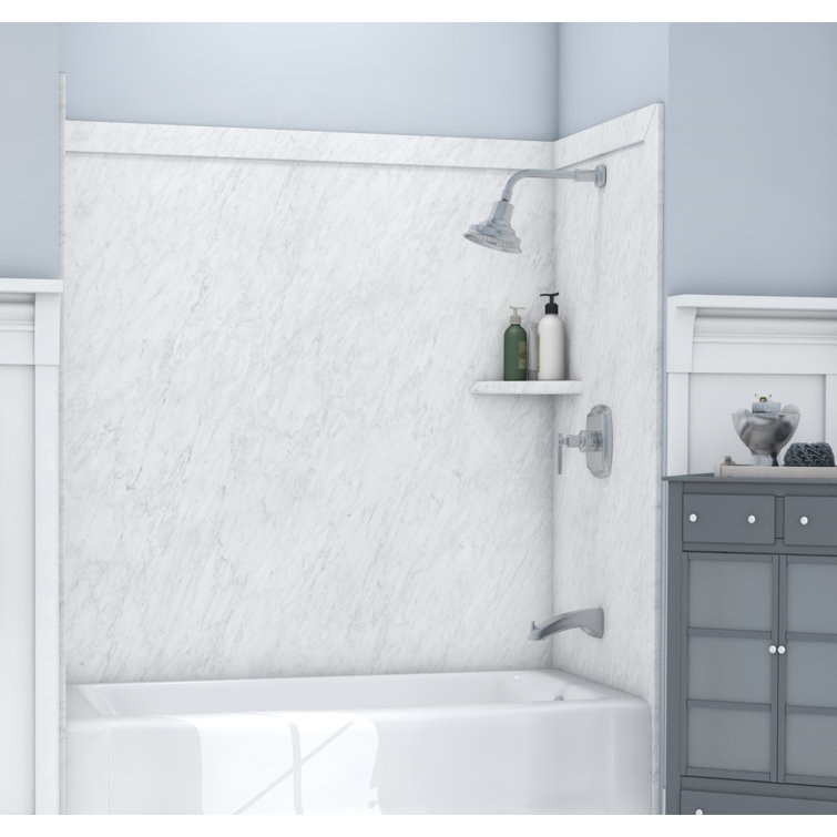 Frost White 60" x 32" x 60" Alcove Bathtub Surround