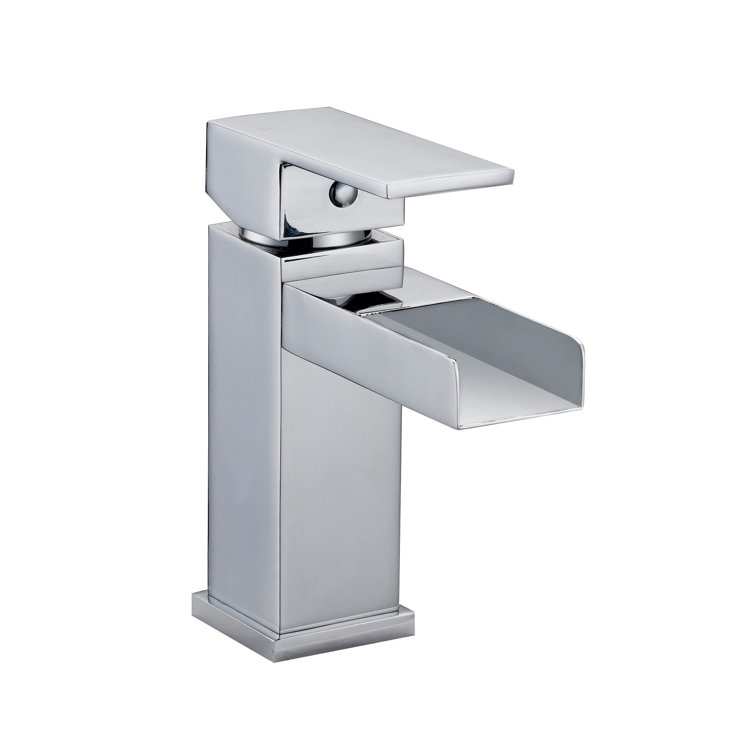 Calm Chrome Single-Hole Waterfall Bathroom Faucet