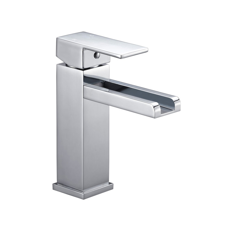 Chrome Single-Hole Modern Bathroom Faucet