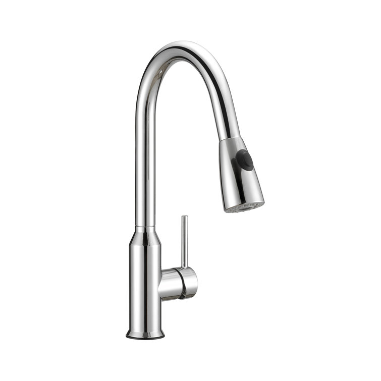 Prosper Chrome Gooseneck Pull Down Kitchen Faucet