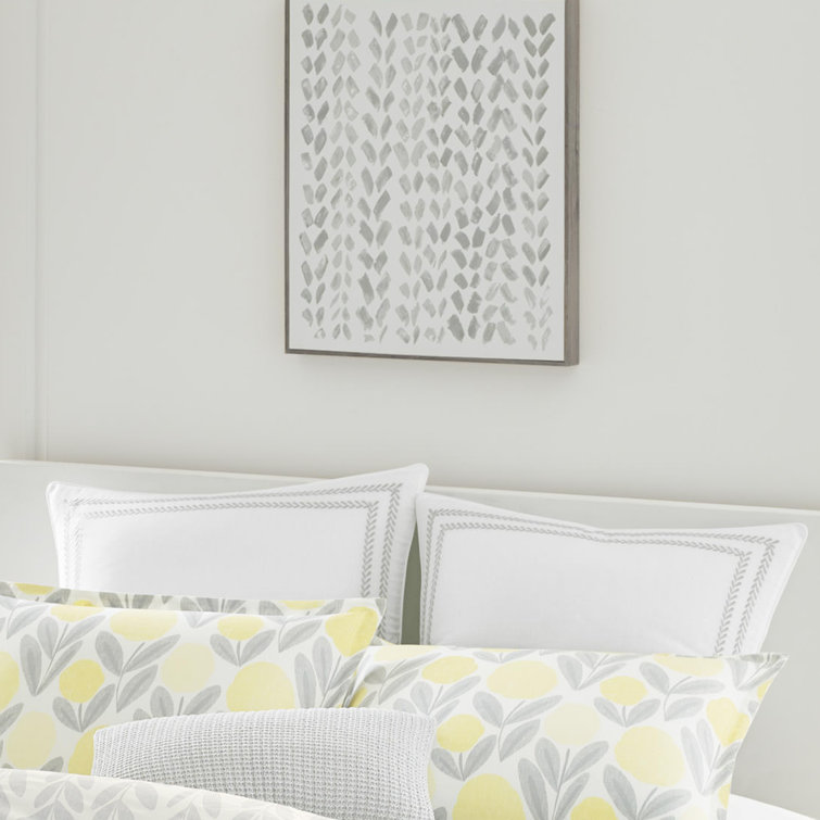 White Cotton Embroidered Euro Sham Pair