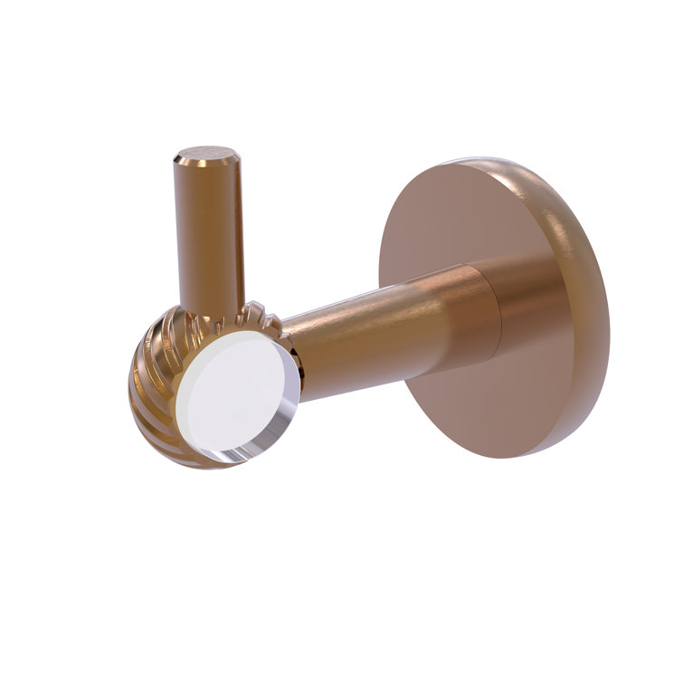 Brushed Bronze and Clear Acrylic Wall Mounted Robe Hook