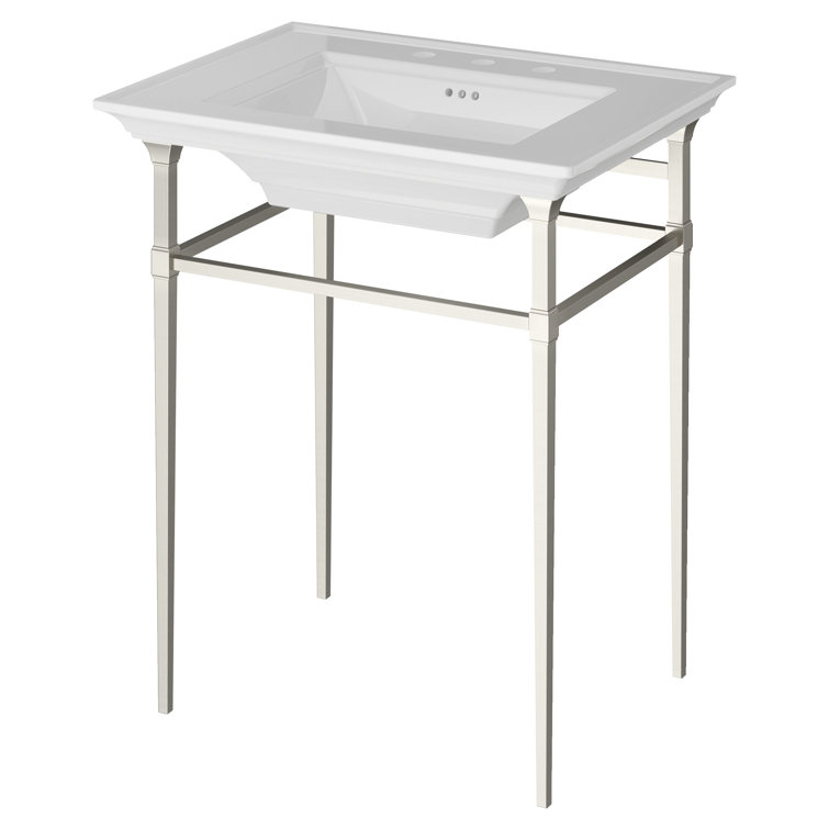Brushed Nickel Ceramic Console Table with Elegant Design