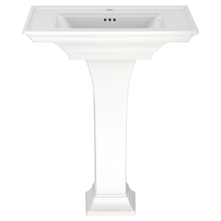 Town Square S White Ceramic Rectangular Pedestal Sink