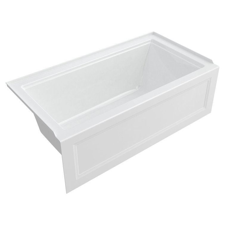 Town Square S 60'' White Acrylic Alcove Bathtub