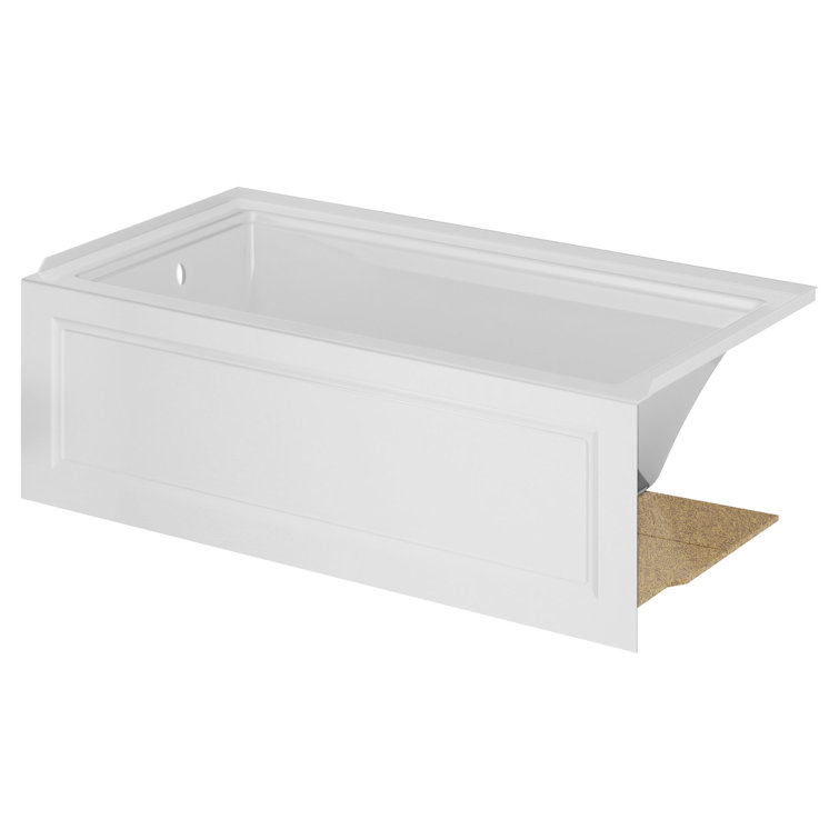 Town Square S 60'' White Acrylic Alcove Bathtub