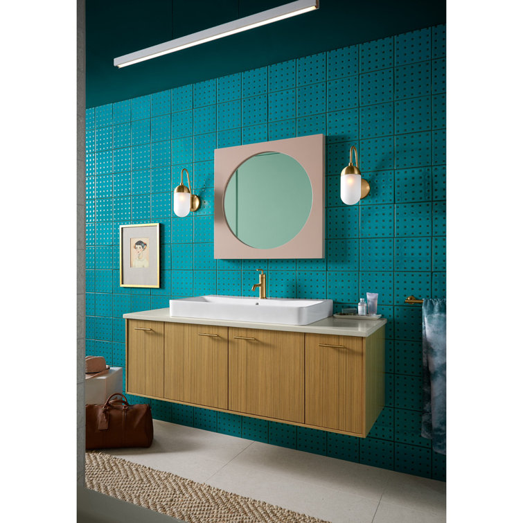 Vox White Ceramic Rectangular Vessel Bathroom Sink