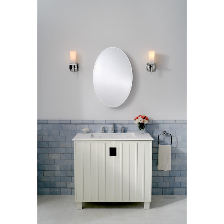 Ledges 22.5" White Cast Iron Rectangular Undermount Bathroom Sink