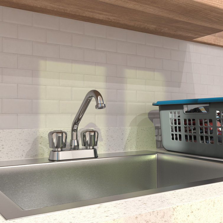 Polished Chrome Dual Handle Centerset Utility Faucet