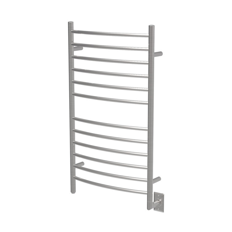 Radiant Large Curved Towel Warmer Hybrid Hardwired or Plug in
