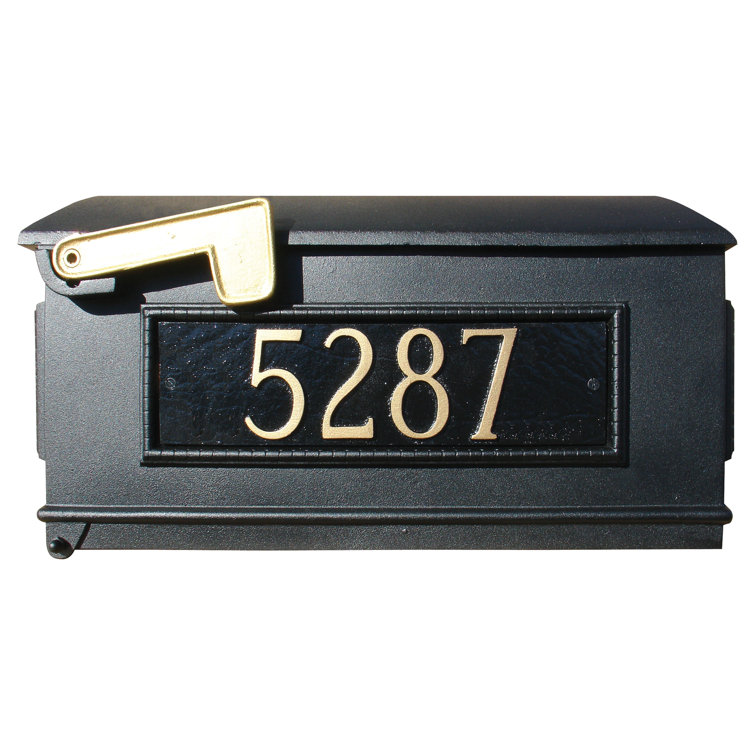 Lewiston Black Cast Aluminum Post Mounted Mailbox