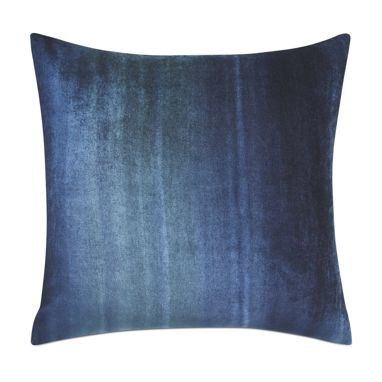 Ombre Peacock Cotton Throw Pillow with Feather Insert