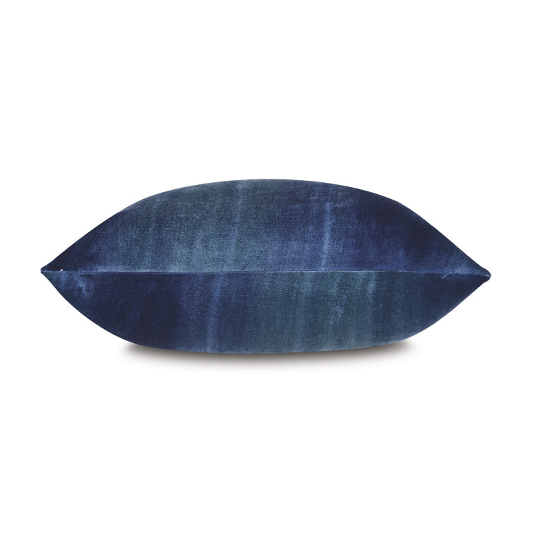 Ombre Peacock Cotton Throw Pillow with Feather Insert