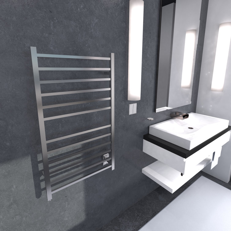 Polished Nickel Wall Mounted Electric Towel Warmer