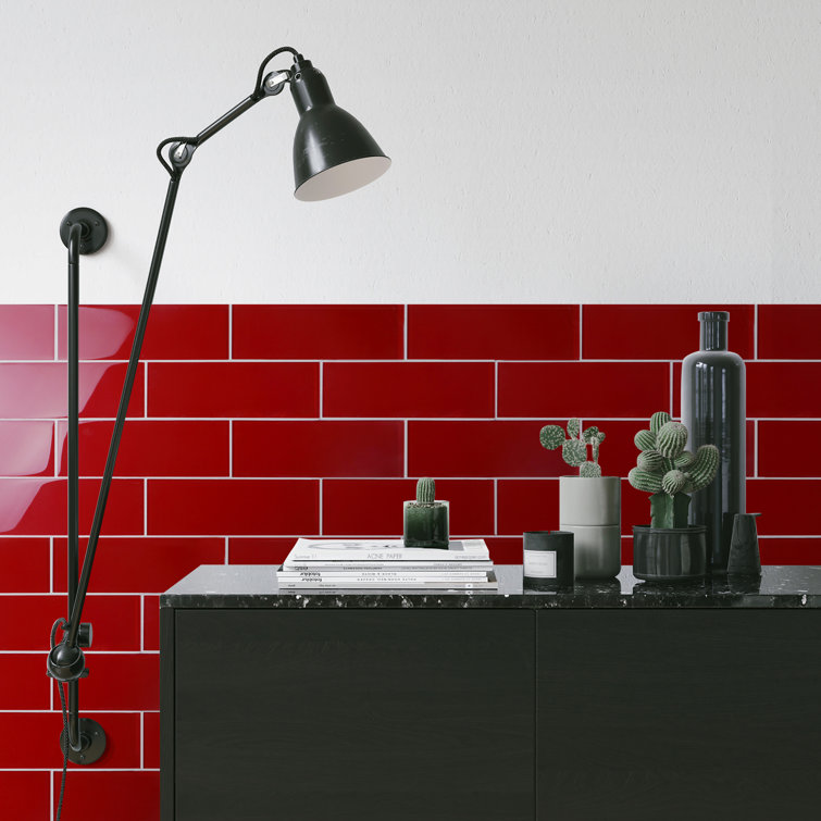 Premium 4" x 12" Polished Red Glass Subway Tile