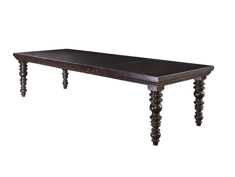 Kingstown Explorer Black Wood Extendable Rectangular Dining Table