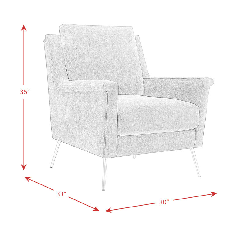 Luxurious Mid-Century Blush Accent Chair with Gold Legs