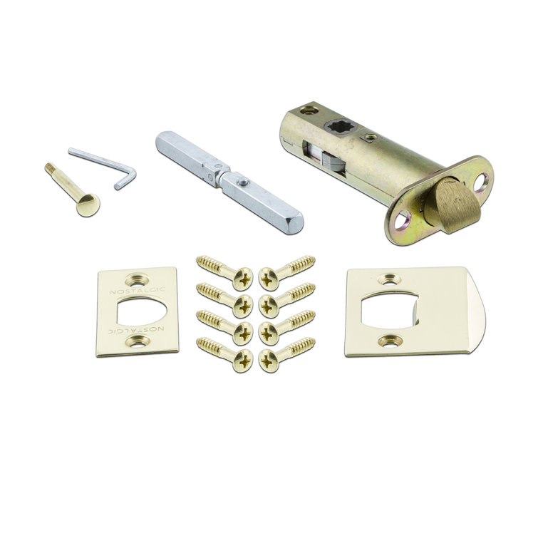 Unlacquered Brass Egg & Dart Privacy Door Knob Set