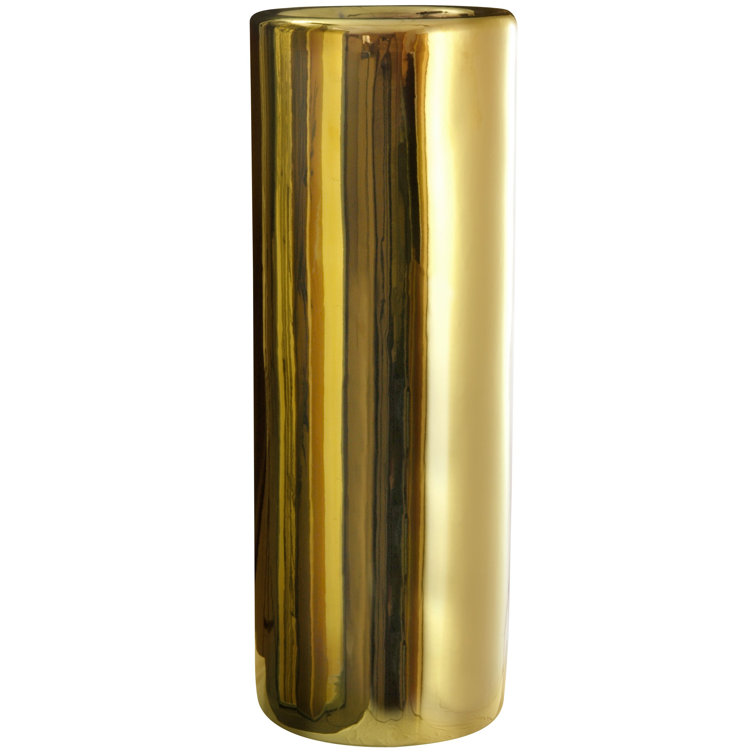 24" Solid Gold Porcelain Freestanding Umbrella Stand