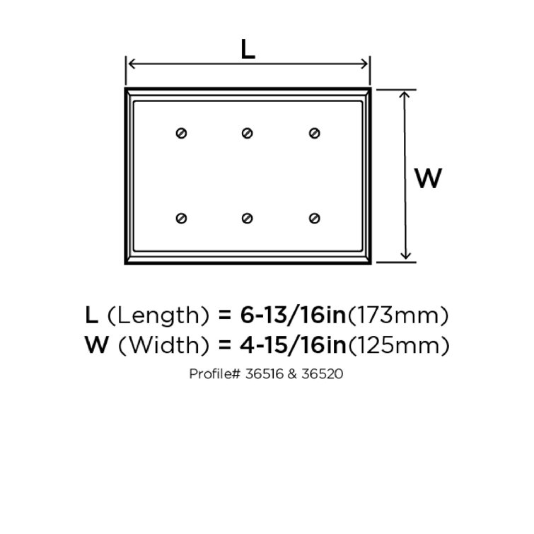 Black Bronze 3-Gang Rocker Wall Plate