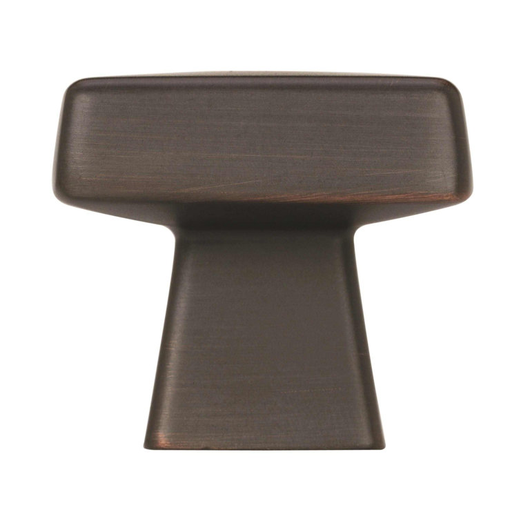 Oil Rubbed Bronze Square Cabinet Knob with Mounting Hardware