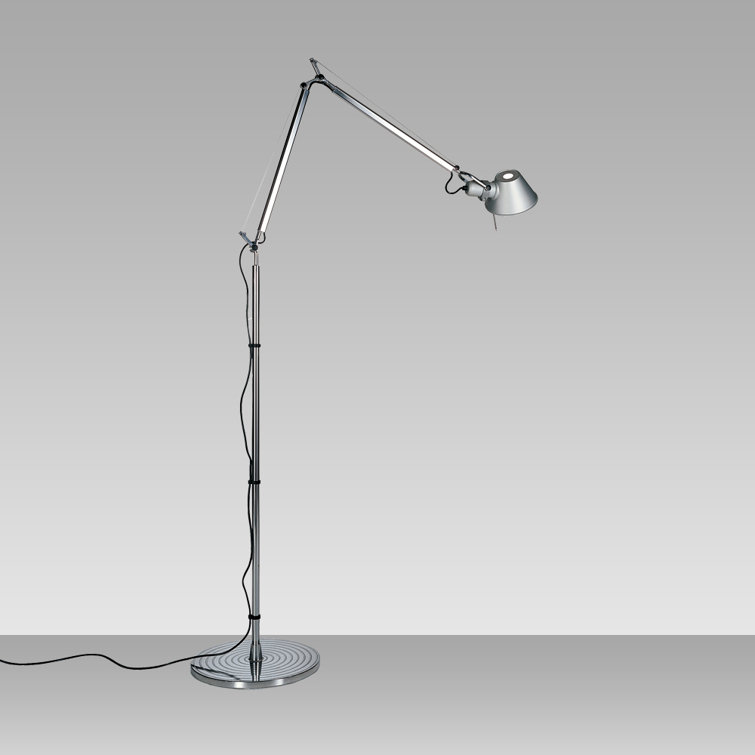 Tolomeo Classic Adjustable LED Floor Lamp Set in Chromed Steel