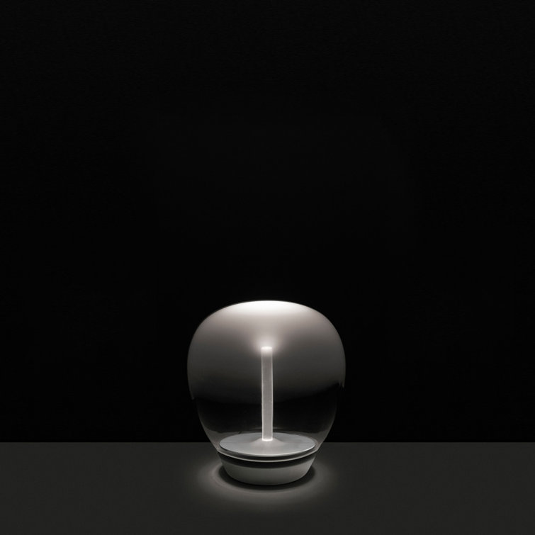 Empatia White Glass LED Table Lamp, 11.38" H