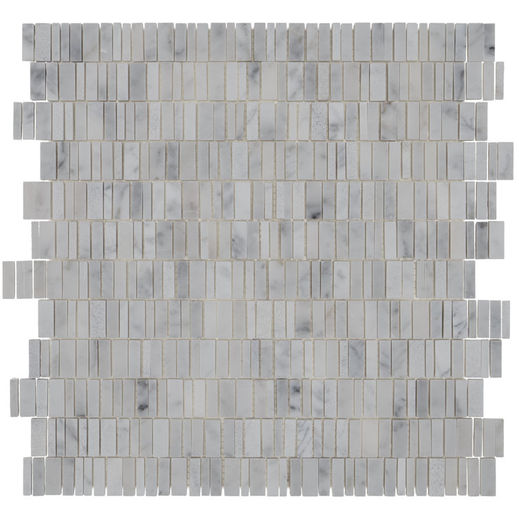 Harrison 12" x 12" Gray Natural Stone Mosaic Tile