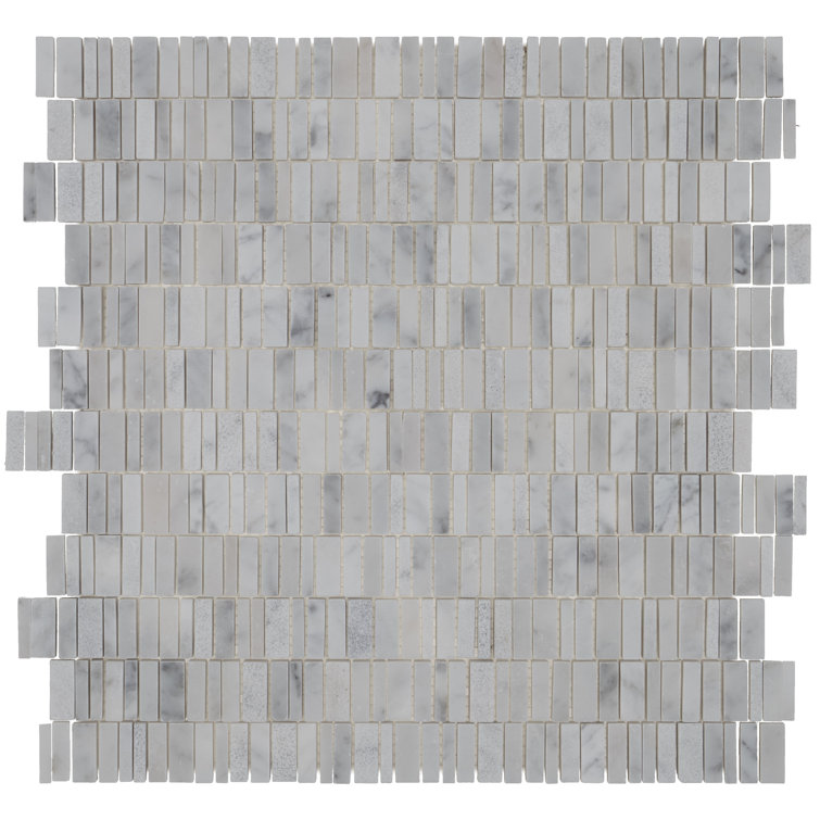 Harrison 12" x 12" Gray Natural Stone Mosaic Tile