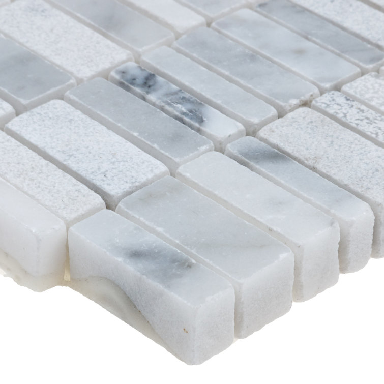 Harrison 12" x 12" Gray Natural Stone Mosaic Tile