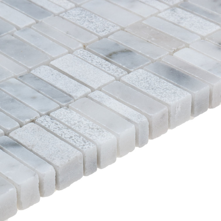 Harrison 12" x 12" Gray Natural Stone Mosaic Tile