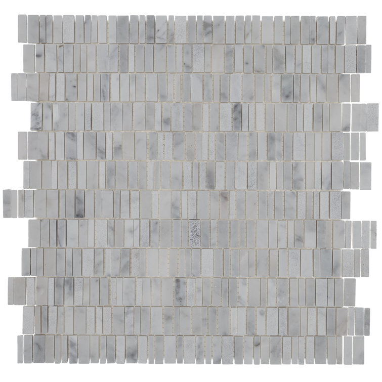 Harrison 12" x 12" Gray Natural Stone Mosaic Tile