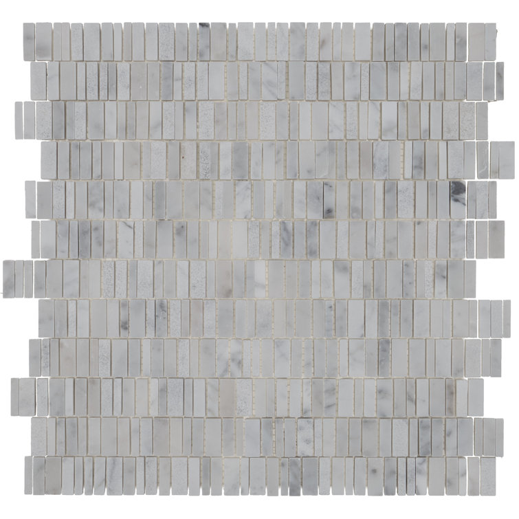 Harrison 12" x 12" Gray Natural Stone Mosaic Tile