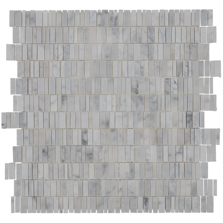 Harrison 12" x 12" Gray Natural Stone Mosaic Tile