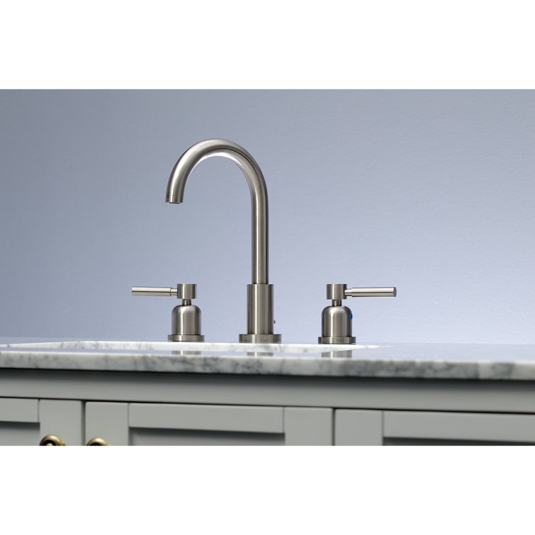 Concord Modern Brushed Nickel Widespread Bathroom Faucet