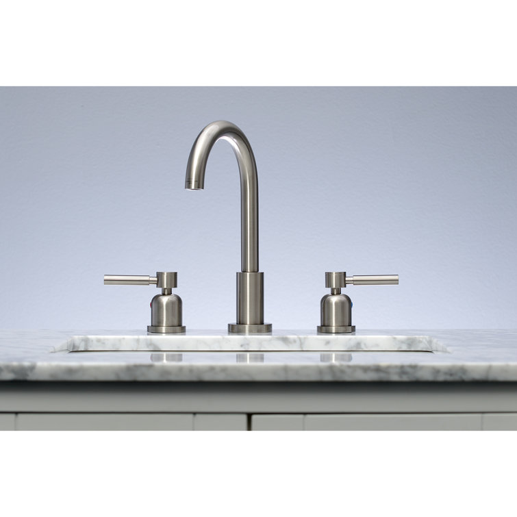Concord Modern Brushed Nickel Widespread Bathroom Faucet