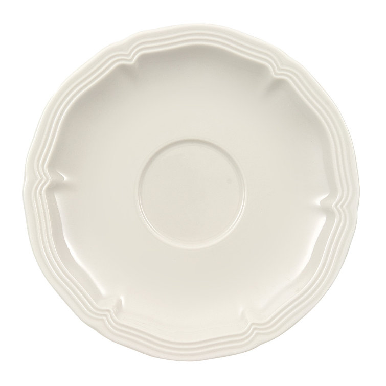 White Porcelain Traditional 5" Espresso Saucer