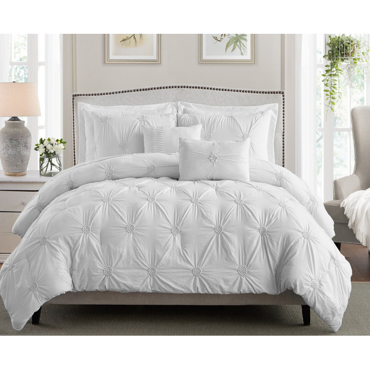 White Twin Down Alternative Microfiber Comforter Set