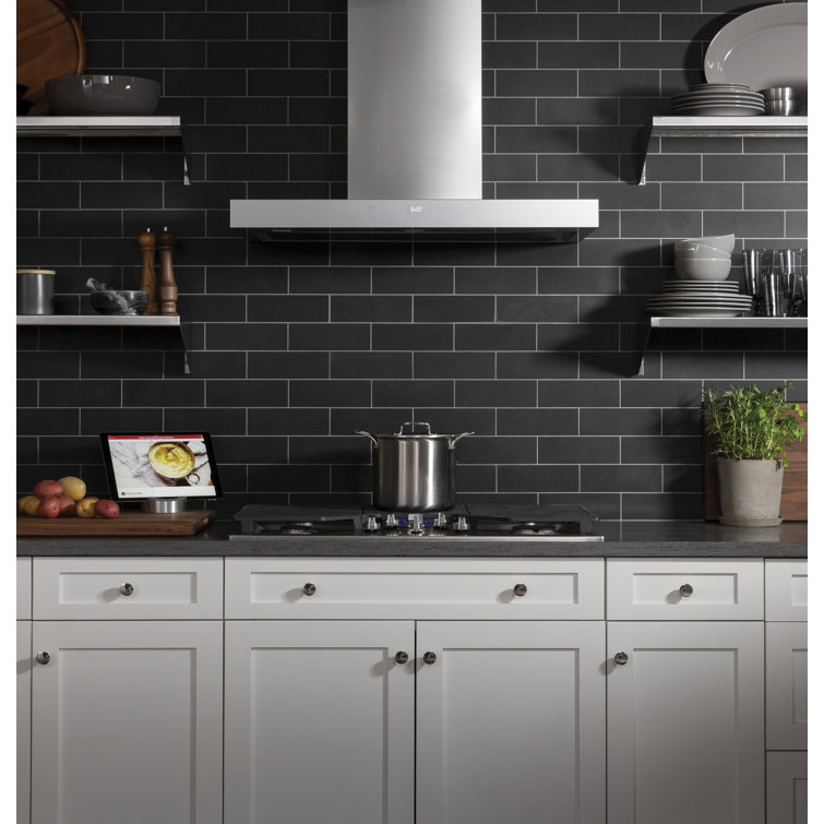 36" Stainless Steel Convertible Wall Mount Range Hood with Charcoal Filter